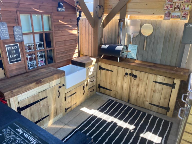 kitchen bbq wood steel